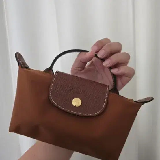 [BUNJANG] Longchamp Mini Pouch Cognac / 롱샴 미니파우치 백화점구입)