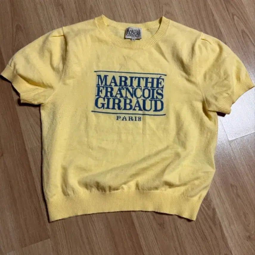 [BUNJANG] Marithe Francois Girbaud Short Sleeve Knit Yellow / [M]마리떼 프랑소와 저르보 반팔 니트 옐로우