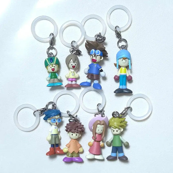[BUNJANG] Digimon Adventure Mejirushi Series 2 Wooden Doll Keyring Gacha Full Set (8 Types) / 8종 풀세트) 디지몬어드벤처 메지루시 2탄 목각인형 키링 가챠 전종 일괄