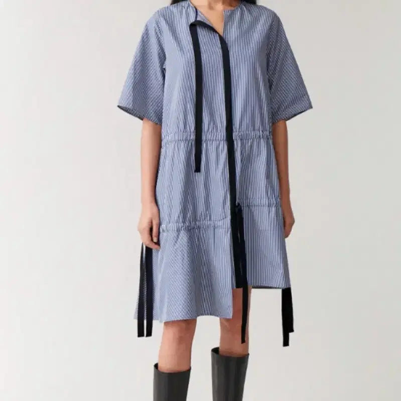 [BUNJANG] COS Asymmetric Drawstring Dress / Cos 드로우스트링 애시메트릭 드레스
