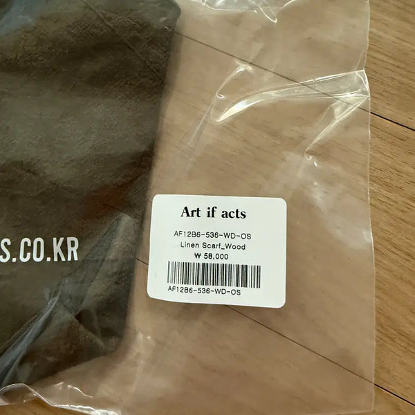 [BUNJANG] Artiffacts Linen Scarf Wood New / [OS] 아트이프액츠 - 린넨 스카프 우드 [새상품]