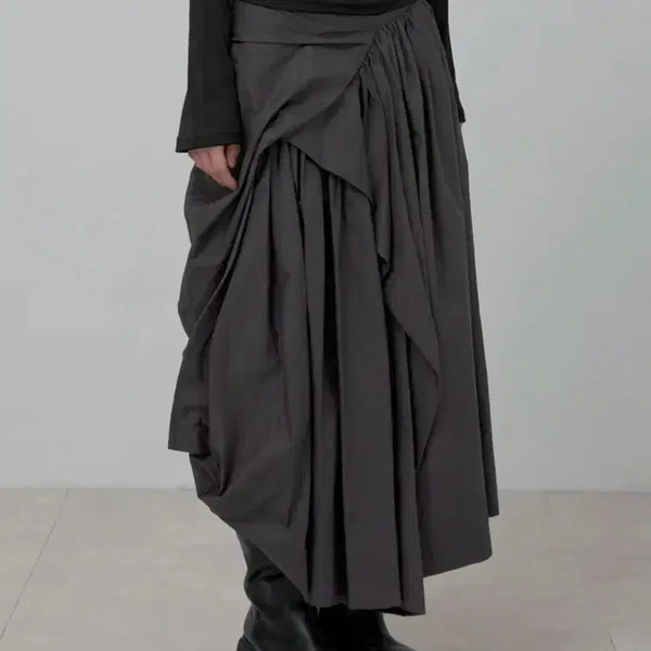 [BUNJANG] Flare Up Draped Layered Long Skirt / 플레어업 Draped Layered Long Skirt