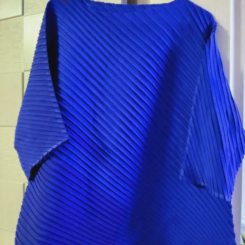 [BUNJANG] Pleated Blouse Blue / 플리츠 주름 브라우스  블루