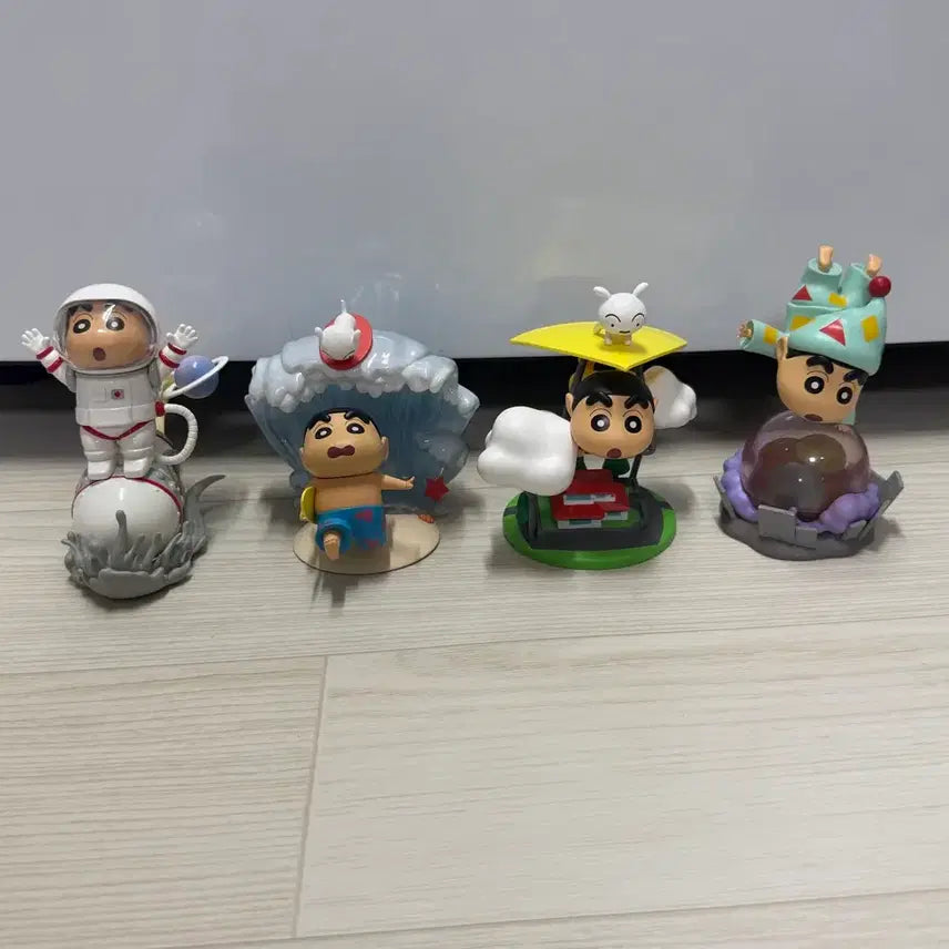 [BUNJANG] Crayon Shin-chan Classic Series Figures Set (Unsealed) / 짱구 클래식시리즈 피규어 4개 세트 (개봉)