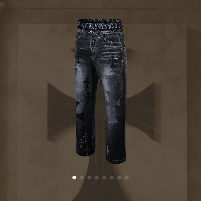 [BUNJANG] Rafinato Etoile RF 3D Digital Denim Print Training Pants Size 52 / 라피나토 에뜨왈 RF 3D 디지털 데님 프린트 트레이닝 팬츠 52사이즈
