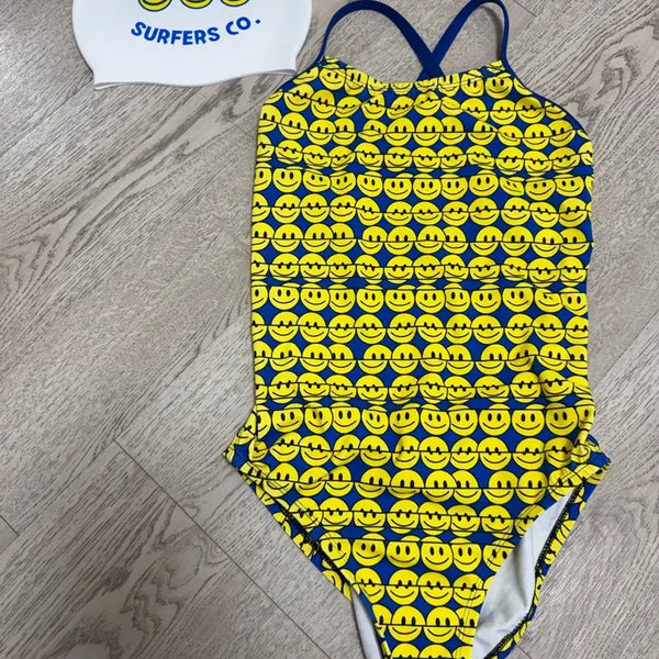 [BUNJANG] Supersco Smile Swimsuit (M) + Cap Set / 서퍼스코 스마일 수영복 M + 수모