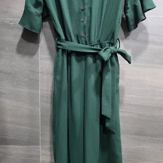 [BUNJANG] LAP Belted 5-Sleeve Jumpsuit FREE Size / LAP ,  벨티드 5부소매  점프슈트  F