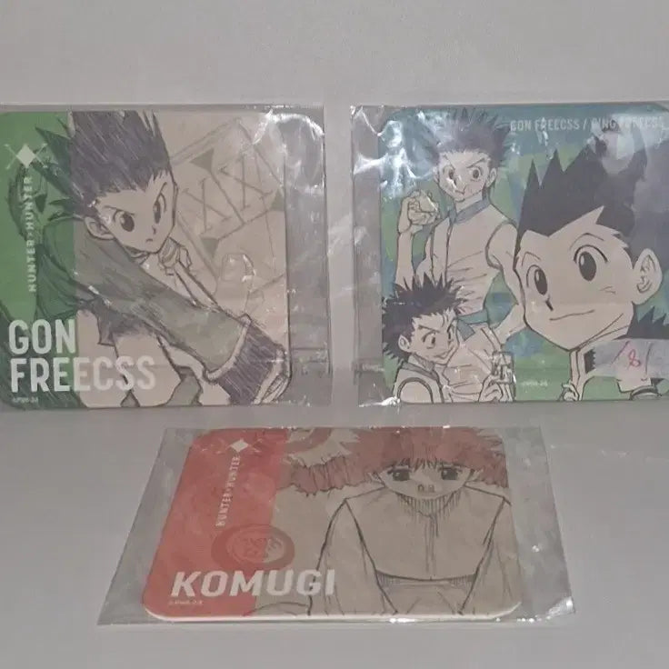 [BUNJANG] Hunter x Hunter Gon & Komugi Original Art Coaster Bundle Set / (일괄)헌터헌터 곤 코무기 진 원화 아트 코스터