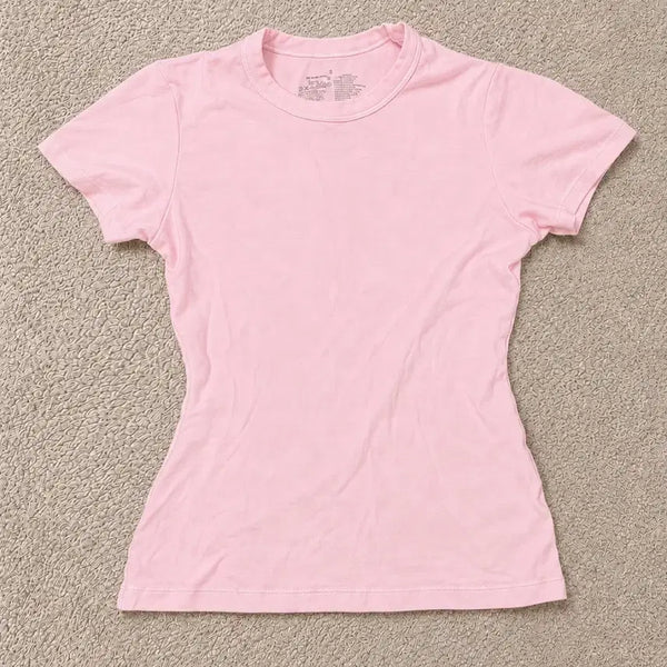 [BUNJANG] Soft Pink Comfy T-Shirt / 연핑크 애착 반팔티 중고 착샷