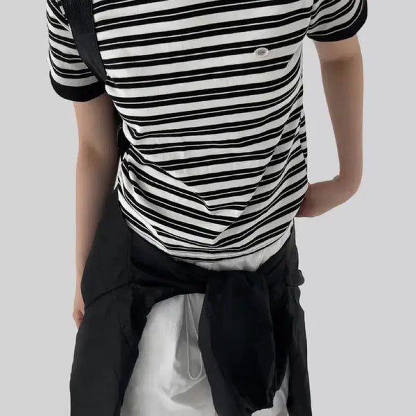 [BUNJANG] Autumn Made Stud Short Sleeve T-Shirt / 어텀 [made]스터드ST티셔츠