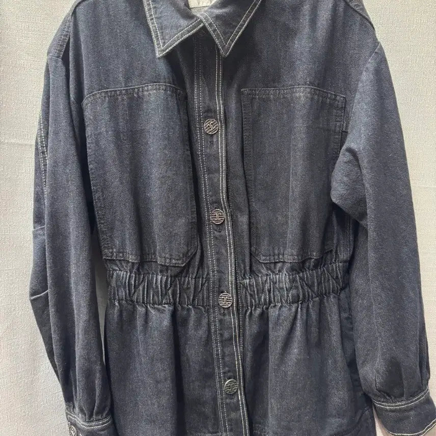 [BUNJANG] System Stitch Detail Banding Denim Jacket / 한섬 타임 스티치 디테일 밴딩 데님 자켓 S~M