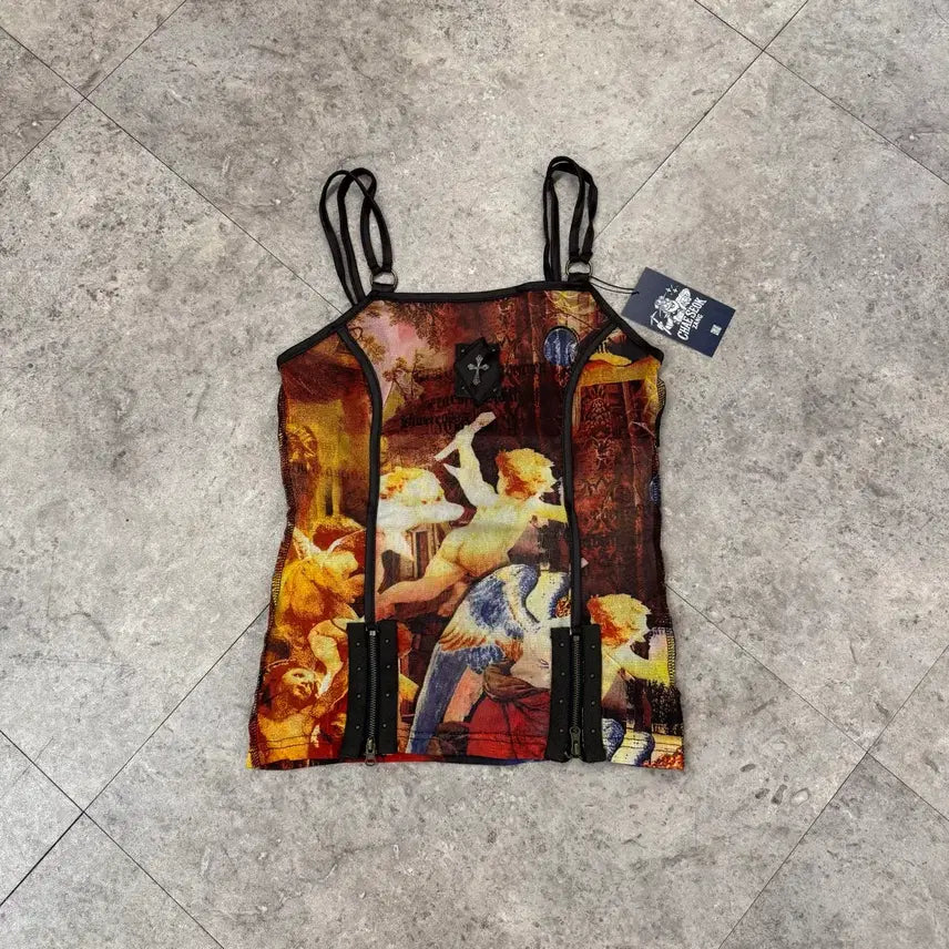 [BUNJANG] Ozz Angelo Gothic Oriental Sleeveless Top / Ozz angelo 고딕 오리엔탈 슬리브리스 #csz420