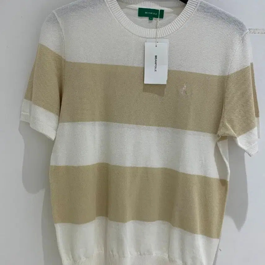 [BUNJANG] BEANPOLE Men's Striped Knit T-Shirt Size 95 / (새상품) 빈폴 남성 반팔 니트 95