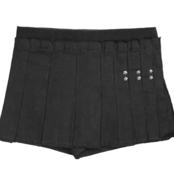 [BUNJANG] Bonnet Star Rivet Pleated Skirt Black / 본네 스타 리벳 플리츠 스커트 블랙