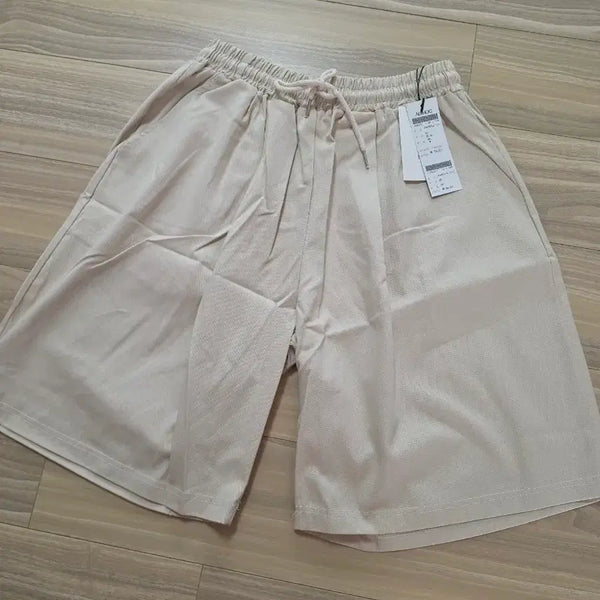 [BUNJANG] Adhoc Bermuda Banding Cotton Pants Beige / 애드호크버뮤다팬츠밴딩반바지베이지