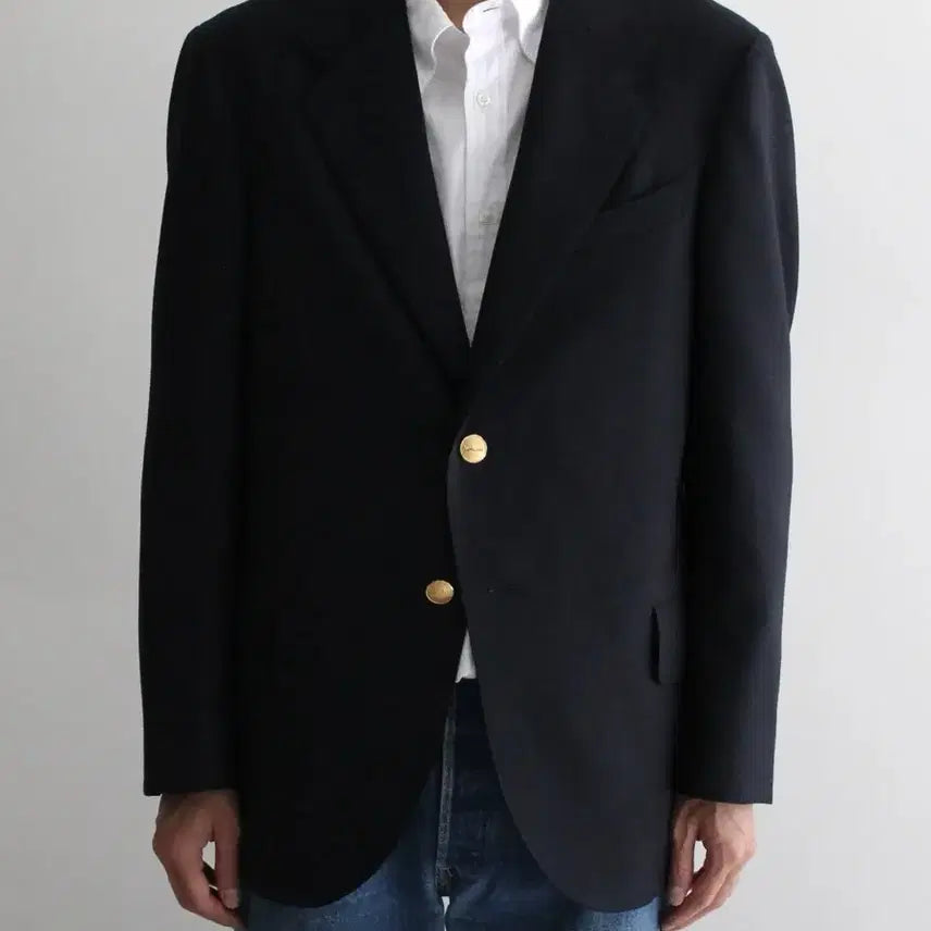 [BUNJANG] NEAT TOKYO Scotch Cheviot Single Blazer (Gold Button) / NEAT_TOKYO 니트도쿄 SCOTCH CHEVIOT Blazer