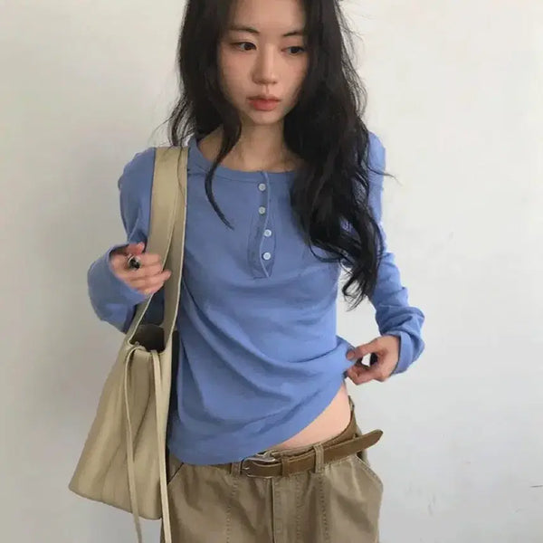 [BUNJANG] Maybe Baby Aloe Tee Blue / 메이비베이비 Aloe Tee