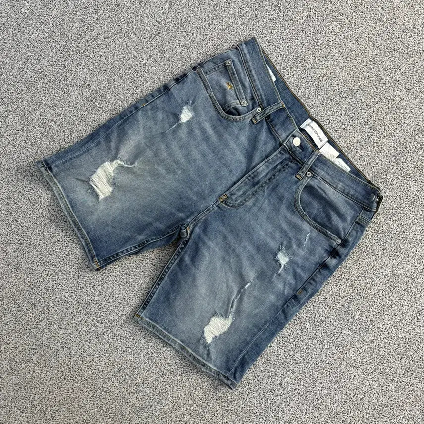 [BUNJANG] Calvin Klein Distressed Denim Shorts / W32 캘빈클라인 찢청 데님 반바지 0623J2