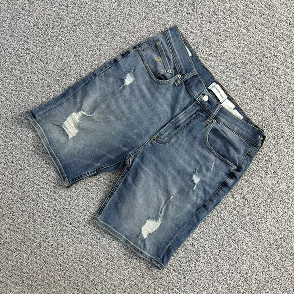 [BUNJANG] Calvin Klein Distressed Denim Shorts / W32 캘빈클라인 찢청 데님 반바지 0623J2