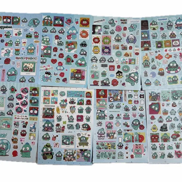 [BUNJANG] Sanrio Hangyodon Die-Cut Sticker Set (8 Types) / 산리오 한교동 칼선 스티커 8종 세트