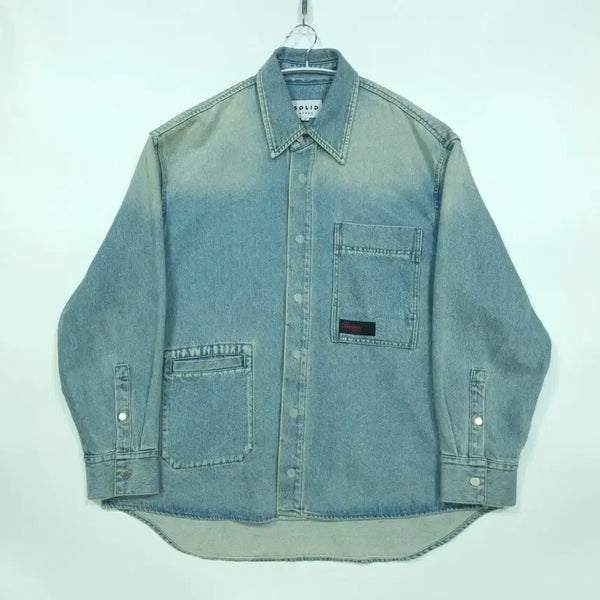 [BUNJANG] Solid Homme Washed Denim Jacket / 솔리드 옴므 데님 자켓