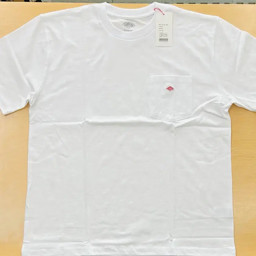 [BUNJANG] DANTON White Pocket T-Shirt (100L) / 단톤 포켓 반팔티  새상품 정품 100L화이트