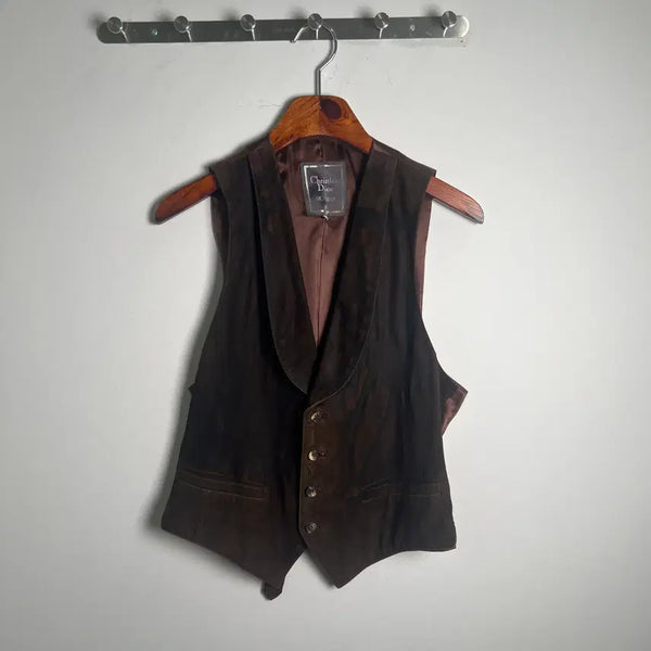 [BUNJANG] Dior Monsieur Vintage Suede Waistcoat Vest M / Dior 크리스찬 디올 무슈 빈티지 스웨이드 웨이스트코트 베스트 M