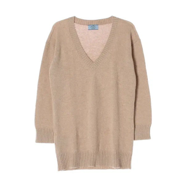 [BUNJANG] Prada V-Neck 100% Alpaca Knit Sweater / 프라다 브이넥 알파카 100% 니트 스웨터