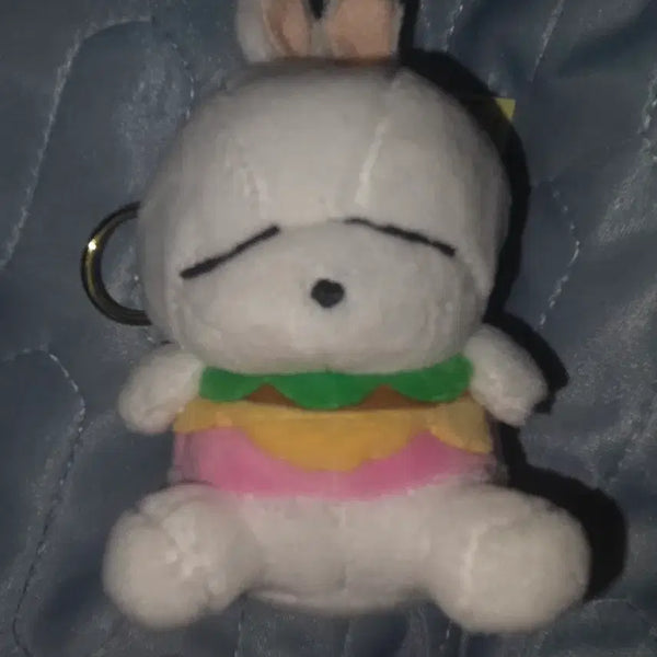 [BUNJANG] Mashimaro Rabbit Hamburger Plush Keychain (New) / 새상품:)마시마로 토끼  햄버거 인형키링