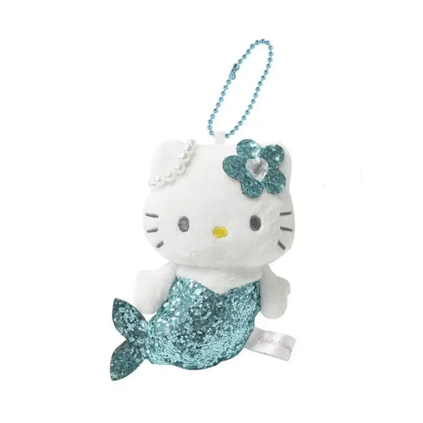 [BUNJANG] Sanrio Hello Kitty Mermaid Glitter Keyring / 산리오 헬로 키티 글리터 인어공주 인형 키링