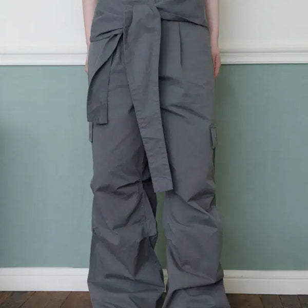 [BUNJANG] Color in Idea Cotton Cargo Pants with Belt / 컬러인아이디 허리 벨트 코튼 카고 팬츠