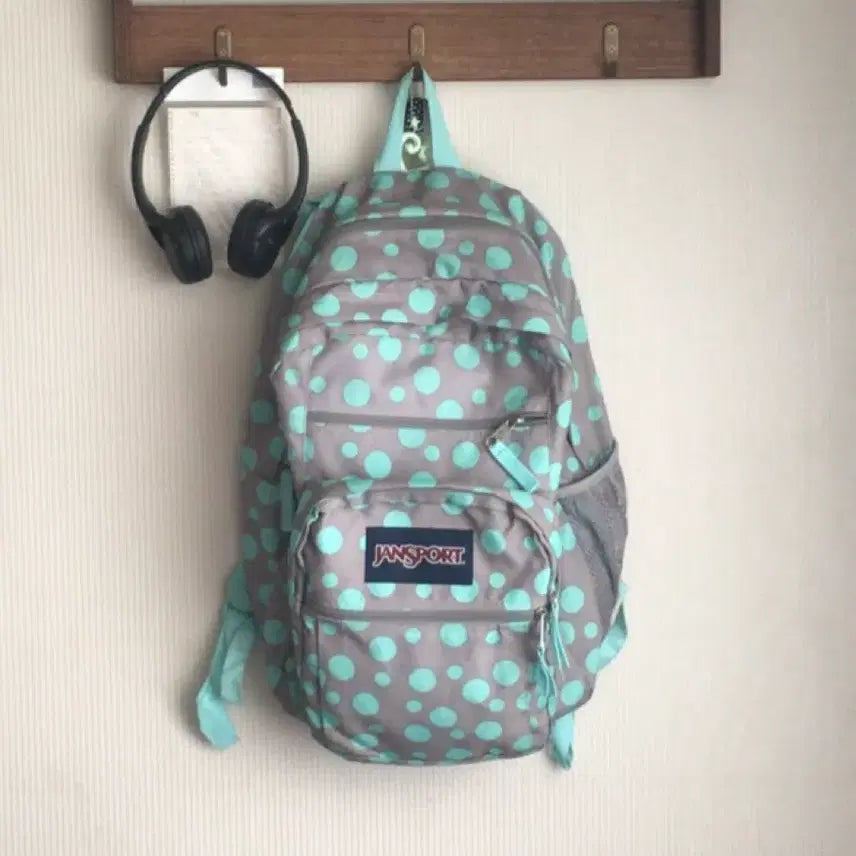[BUNJANG] JanSport Mint Dot Backpack / 잔스포츠 민트 도트 백팩