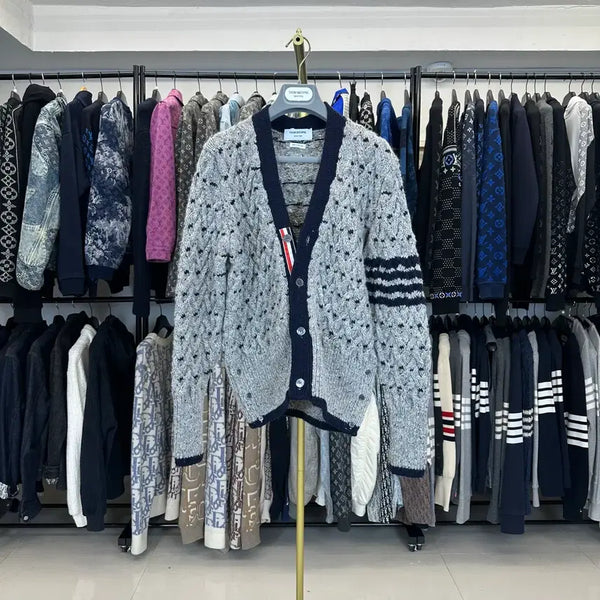 [BUNJANG] Thom Browne New Cable Knit Cardigan Size 2 / (2) 톰브라운 케이블 니트 가디건 신형