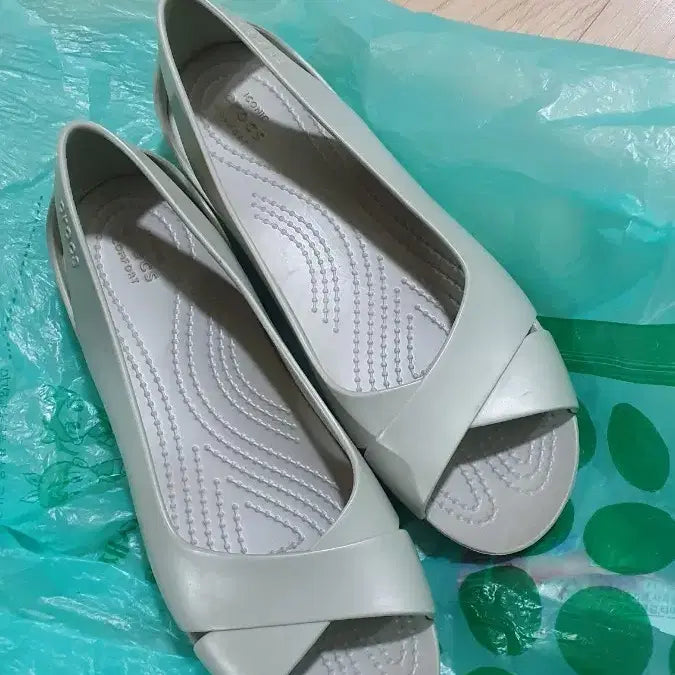 [BUNJANG] Crocs Flat Sandals / 크록스 플랫 슈즈 샌들 230 상태좋음