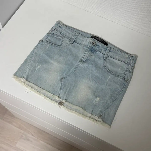 [BUNJANG] Zara Light Wash Mini Skirt / ZARA 연청 미니 스커트