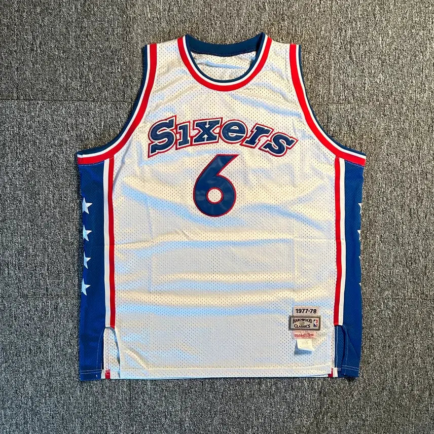 [BUNJANG] Mitchell & Ness 77-78 76ers Hardwood Classic Vintage Jersey / 미첼앤네스 77-78 세븐티식서스 하드우드 클래식 빈티지 져지