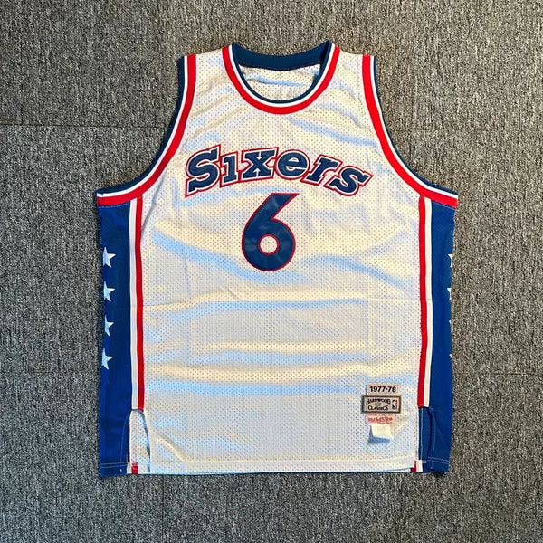 [BUNJANG] Mitchell & Ness 77-78 76ers Hardwood Classic Vintage Jersey / 미첼앤네스 77-78 세븐티식서스 하드우드 클래식 빈티지 져지