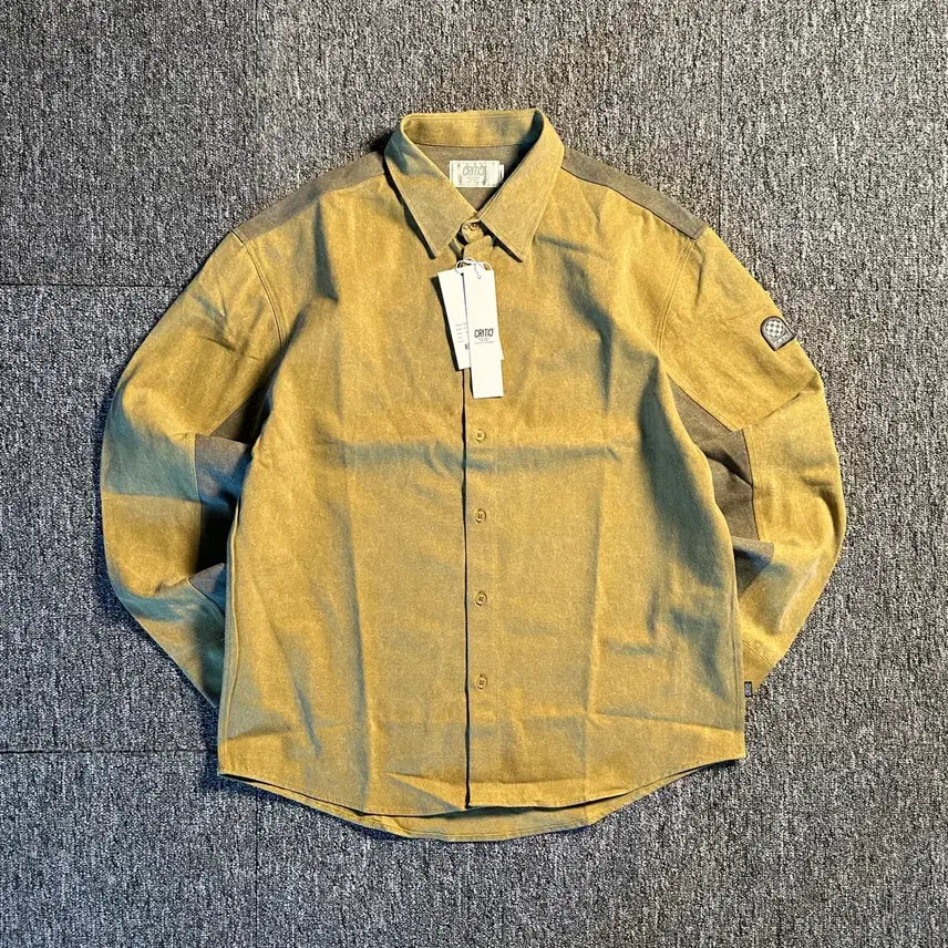 [BUNJANG] Critic Two-Tone Pigment Shirt / 크리틱 투톤 피그먼트 셔츠