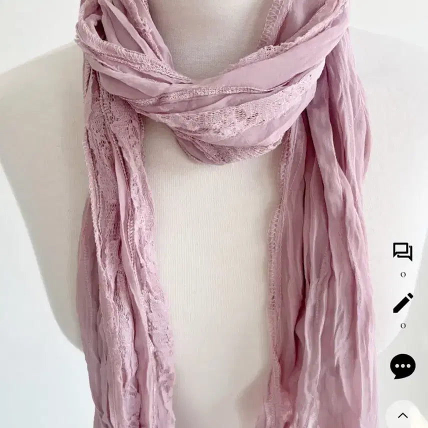 [BUNJANG] Hippie Deepy Chiffon Long Scarf Pink / 새상품/당일배송) 히피디피 쉬폰 롱 스카프 핑크