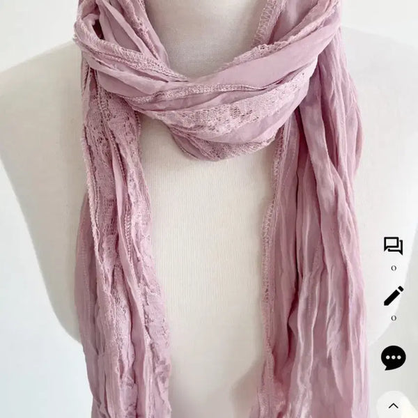 [BUNJANG] Hippie Deepy Chiffon Long Scarf Pink / 새상품/당일배송) 히피디피 쉬폰 롱 스카프 핑크
