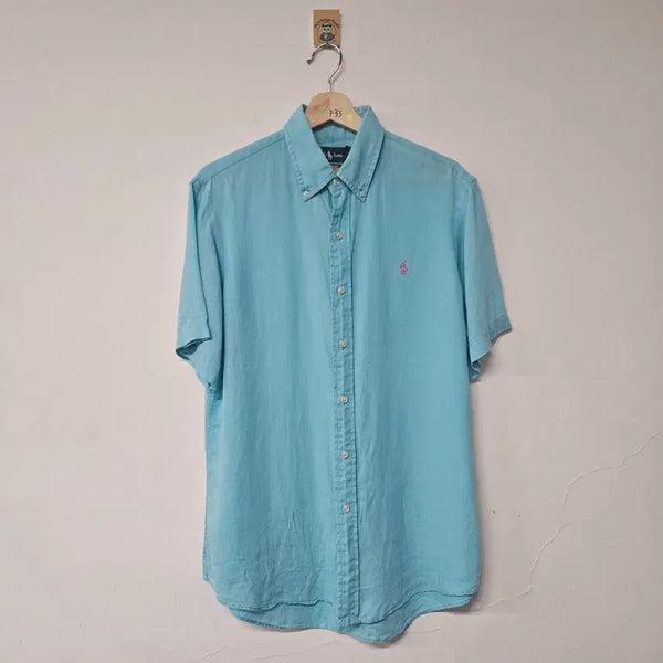 [BUNJANG] Polo Ralph Lauren Linen Short Sleeve Shirt / [M] 폴로 린넨 반팔 셔츠 ( F33)