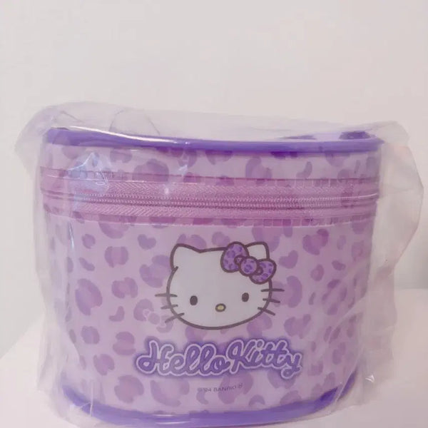 [BUNJANG] Hello Kitty Leopard Print PVC Pouch New / 키티 호피 파우치 pvc 택0 새제품
