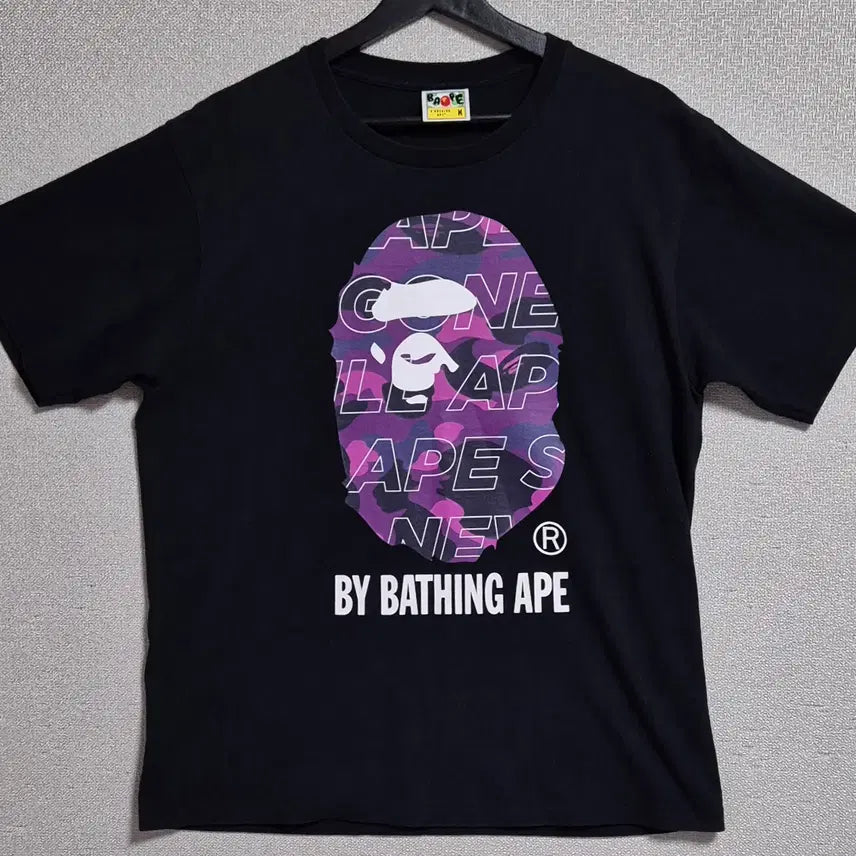 [BUNJANG] BAPE Black Purple Camo T-Shirt / M ) BAPE 베이프 블랙 퍼플 카모 반팔티