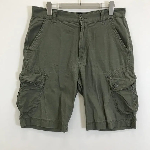 [BUNJANG] Calvin Klein CK Ripstop Cargo Shorts Olive / 캘빈클라인 CK 립스탑 카고반바지 [32인치]