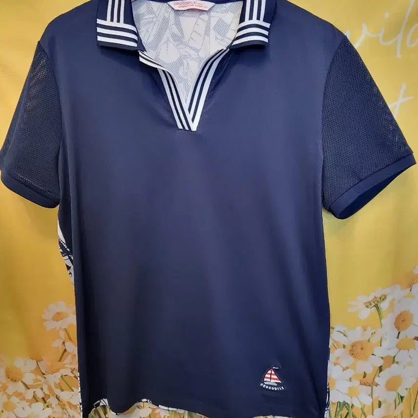 [BUNJANG] Crocodile Navy Collar T-Shirt 100L / 크로커다일  카라티 네이비 100L