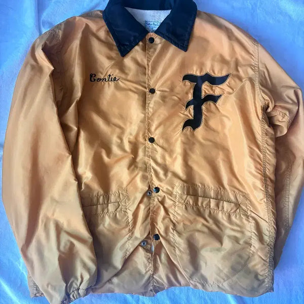 [BUNJANG] 1960s University Sportswear Coach Jacket - Gold / 1960s 대학교 스포츠웨어 코치 자켓