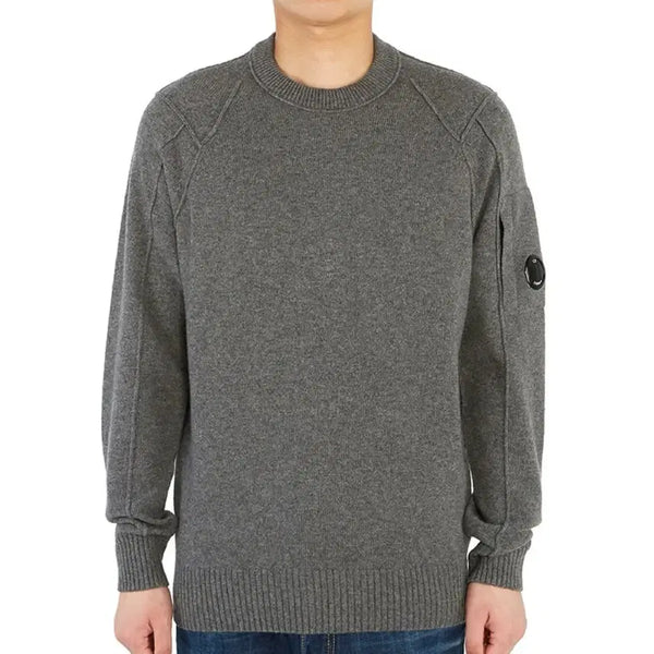 [BUNJANG] CP Company Lens Pocket Wool Knit Grey / CP컴퍼니 렌즈 와펜 니트 그레이