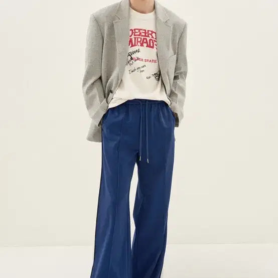 [BUNJANG] System Homme Linen Oversized Jacket & Track Pants Set / 시스템옴므 오버핏 리넨자켓100,트랙팬츠82