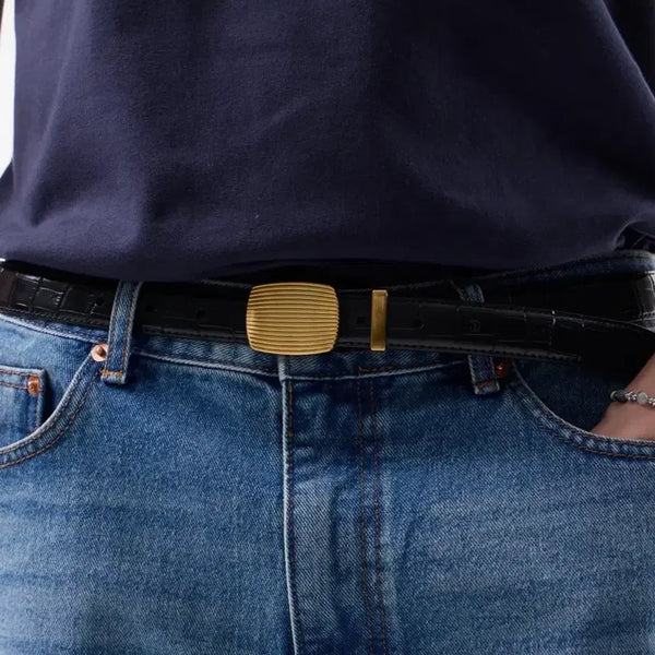 [BUNJANG] LEHVA Madeleine Crocodile Texture Belt / 르아브 마들렌 크로커다일 텍스처 벨트