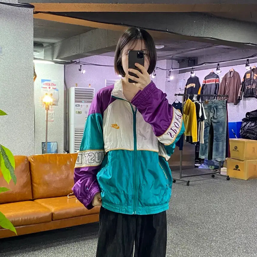 [BUNJANG] Nike Futura Old School Multi-Color Block Windbreaker / 나이키 퓨추라 올드스쿨 멀티 배색 바람막이 B5193
